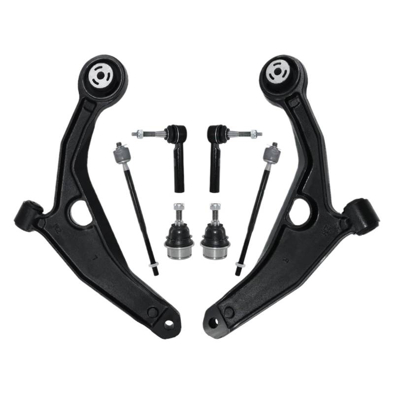 YPLVWSOYQ Querlenker vorne Oben Kompatibel Mit Chrysler Für Sebring Limousine 2007–2010 Für 200 2011–2014 8 Stück Vorderer Unterer Querlenker Spurstangenkopf Link Kugelgelenk K641333 K641334 von YPLVWSOYQ