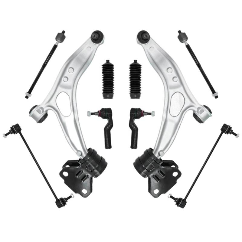 YPLVWSOYQ Querlenker vorne Oben Kompatibel Mit Ford Für Focus 2012-2016 Für C-MAX 2013-2016 10 Stück Vordere Untere Querlenker Stabilisator Link Spurstangenmanschetten-Sets K622788 K622753 von YPLVWSOYQ