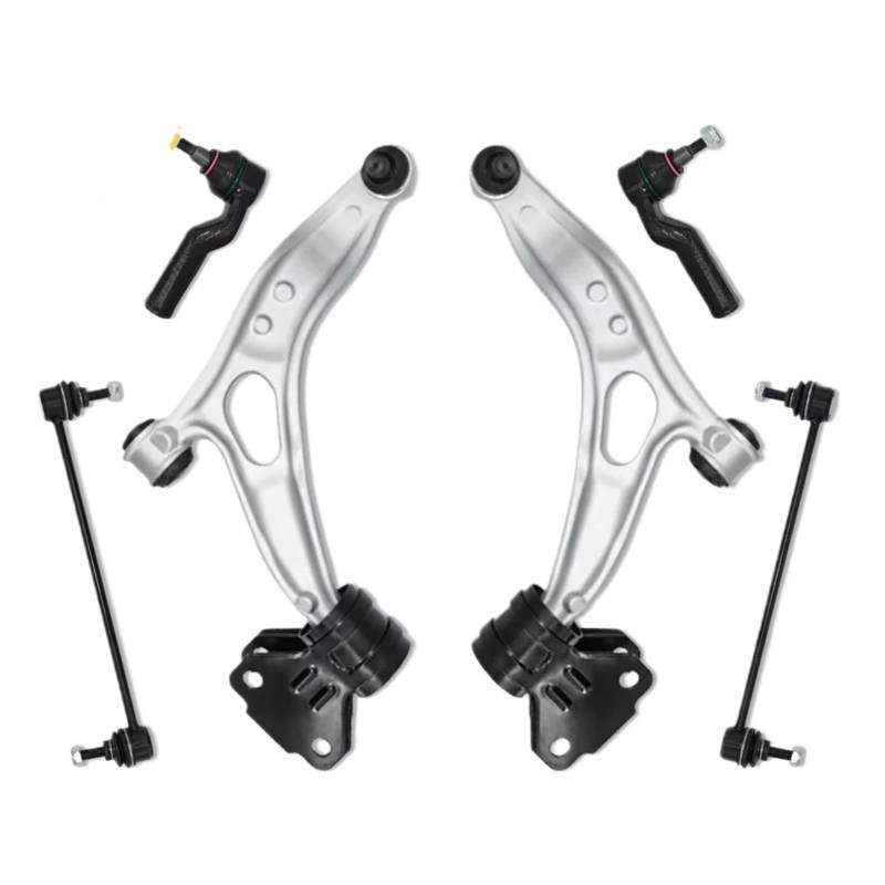YPLVWSOYQ Querlenker vorne Oben Kompatibel Mit Ford Für Focus Für C-Max 2013 2014 2015 2016 2017 2018, Vorderer Unterer Querlenker, Spurstangenkopf, Stabilisator, Aufhängungsstabilisator von YPLVWSOYQ
