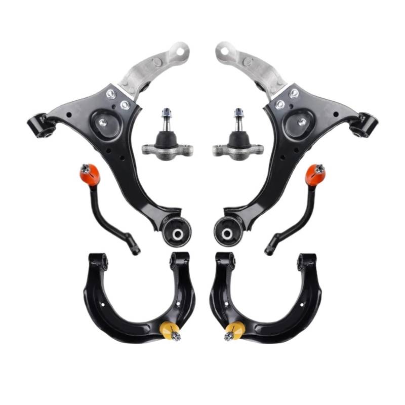 YPLVWSOYQ Querlenker vorne Oben Kompatibel Mit Hyundai Für Sonata 2006 2007 2008. 8-teiliger Vorderer Oberer Unterer Querlenker-Kugelgelenk-Spurstangenkopf-Aufhängungssatz K641392 545002H000 von YPLVWSOYQ