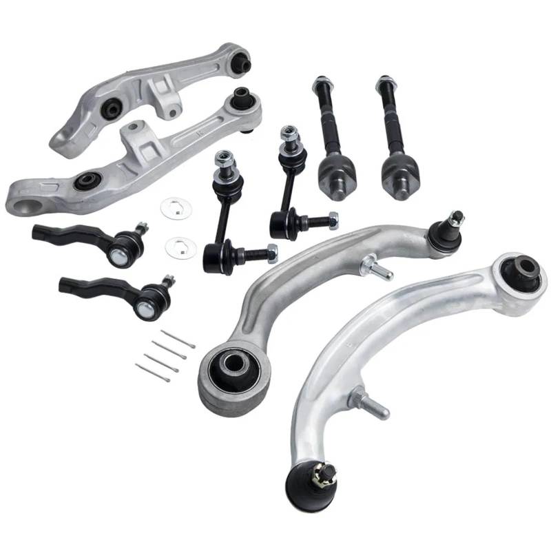 YPLVWSOYQ Querlenker vorne Oben Kompatibel Mit Nissan Für 350Z 2003 2004 2005 2006 2007 2008 2009 OEM: K750100 K750101 RK641595 10 Stück Vorderer Stabilisator-Stabilisator-Querlenker von YPLVWSOYQ