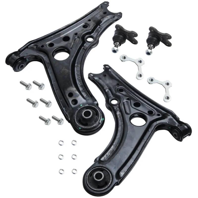YPLVWSOYQ Querlenker vorne Oben Kompatibel Mit VW Für Polo 6N1 1999 2000 2001 2002 2003 2004 Für Polo 6N2 1999 2000 2001 6E0307366 6E0407365 Vorderer Unterer Querlenker-Querlenker-Aufhängungssatz von YPLVWSOYQ