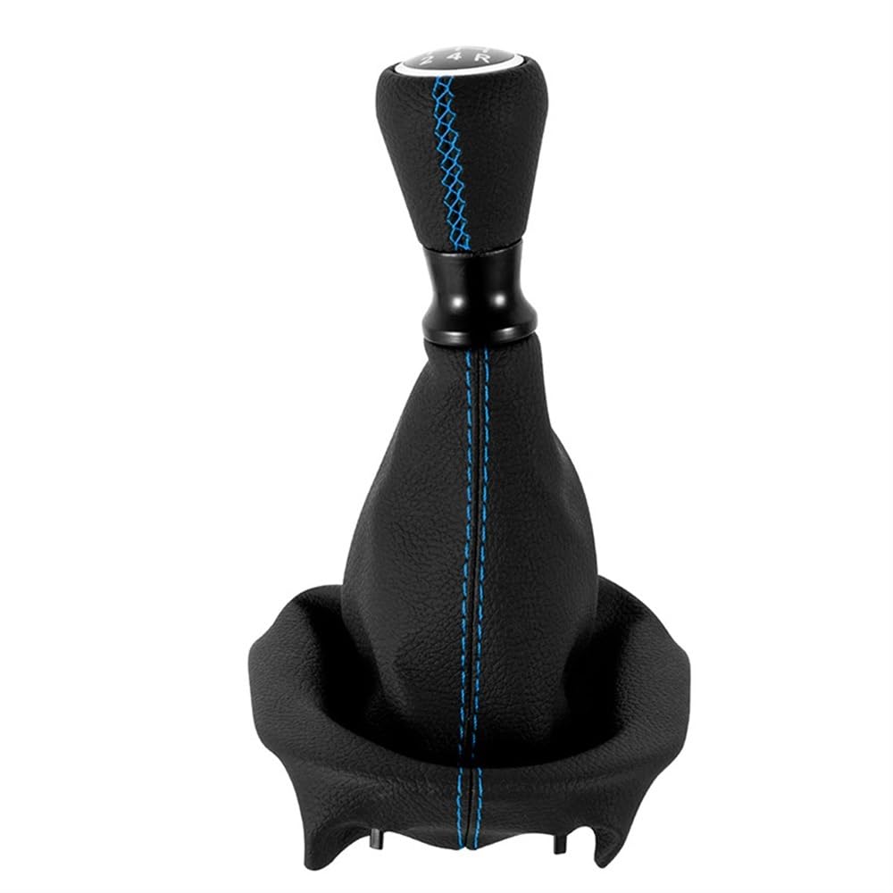 YPLVWSOYQ Schaltknaufkopf Automatik Kompatibel Mit Citroen Für Picasso C4 B7 DS4 Für Berlingo B6 5-Gang-Schaltknauf Schalthebelmanschette Kofferraumabdeckung Autozubehör(Blue) von YPLVWSOYQ