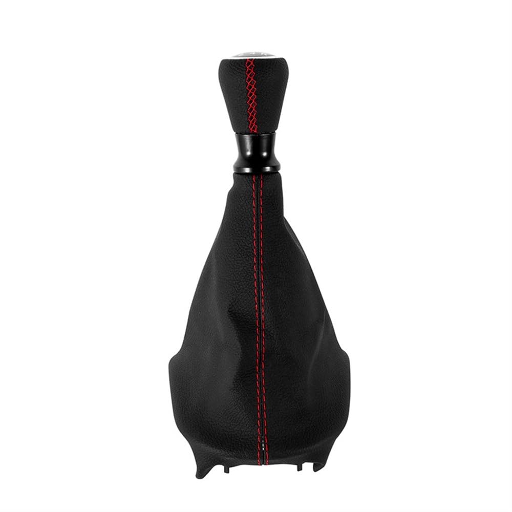 YPLVWSOYQ Schaltknaufkopf Automatik Kompatibel Mit Citroen Für Picasso C4 B7 DS4 Für Berlingo B6 5-Gang-Schaltknauf Schalthebelmanschette Kofferraumabdeckung Autozubehör(Red) von YPLVWSOYQ