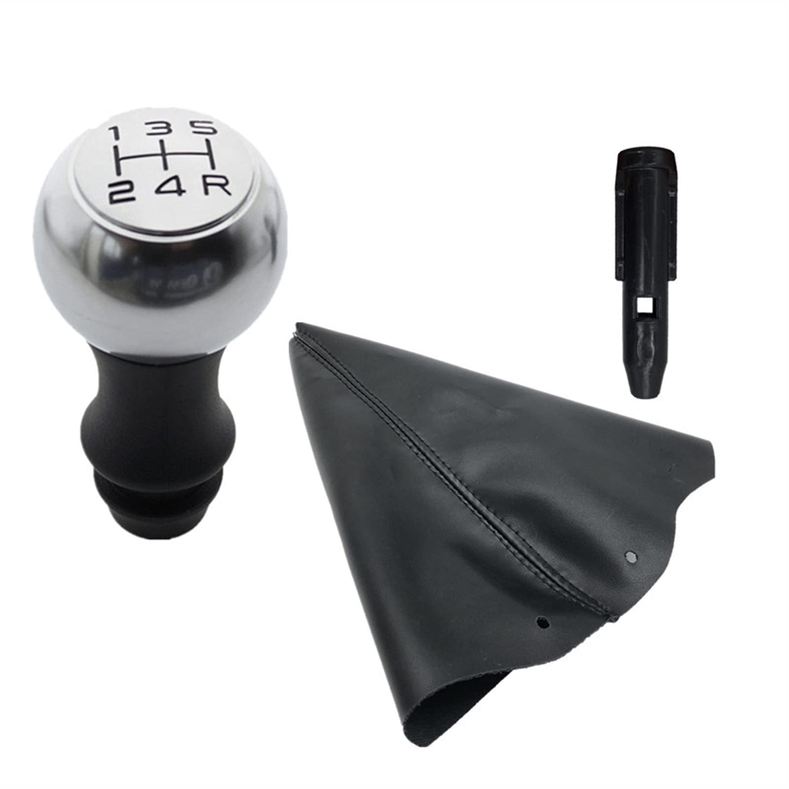 YPLVWSOYQ Schaltknaufkopf Automatik Kompatibel Mit Peugeot 307 308 408 2008 206 207 208 301 3008 Autozubehör Schaltknauf 5-Gang-Schalthebel Mit Gaitor Gamasche Kofferraumabdeckung(3pcs) von YPLVWSOYQ