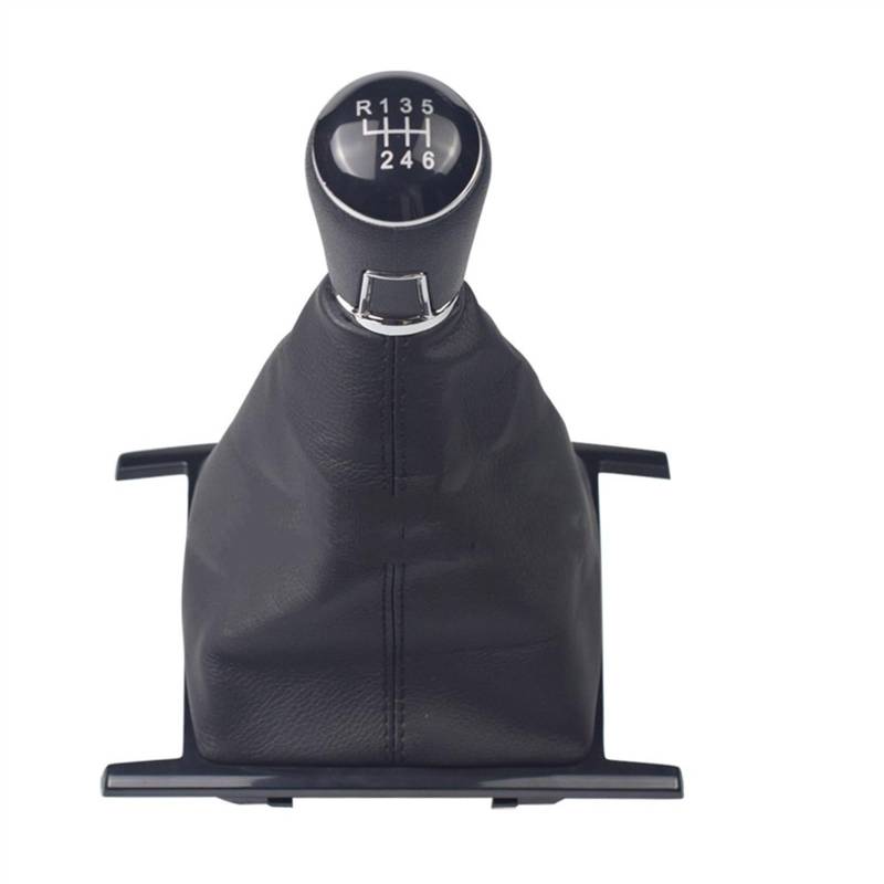 YPLVWSOYQ Schaltknaufkopf Automatik Kompatibel Mit VW Für Amarok 2010–2017 2018 2019 2020 2021 2022 Auto 6-Gang-Schaltknauf Schalthebelgriff Gamasche Kofferraumabdeckung(6 Speed-Black) von YPLVWSOYQ