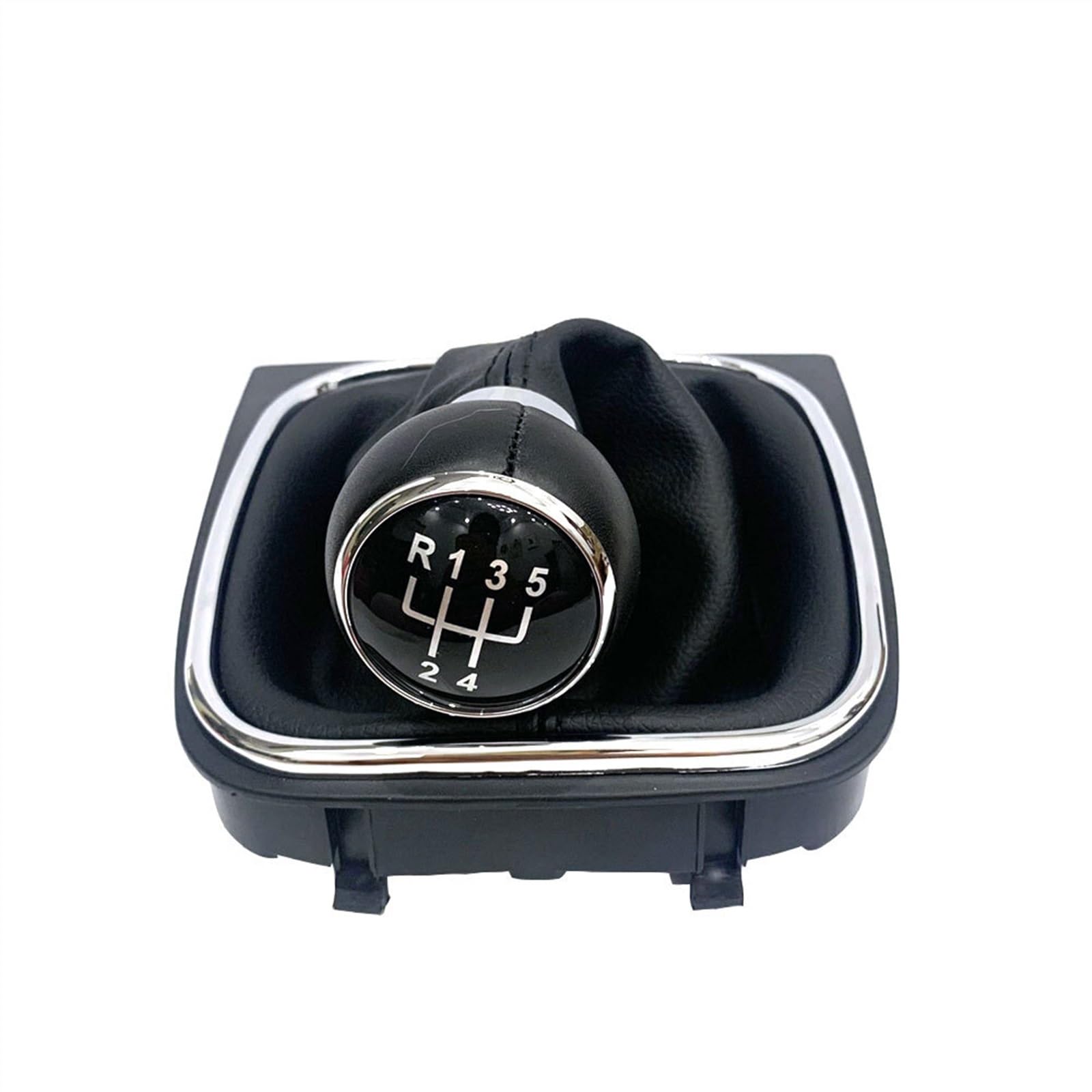 YPLVWSOYQ Schaltknaufkopf Automatik Kompatibel Mit VW Für Golf 5 6 Für J&etta MK5 MK6 2010 2011 2012 2013 2014 Auto-Stying 5-Gang-Schaltknauf Mit PU-Kofferraumkragen von YPLVWSOYQ