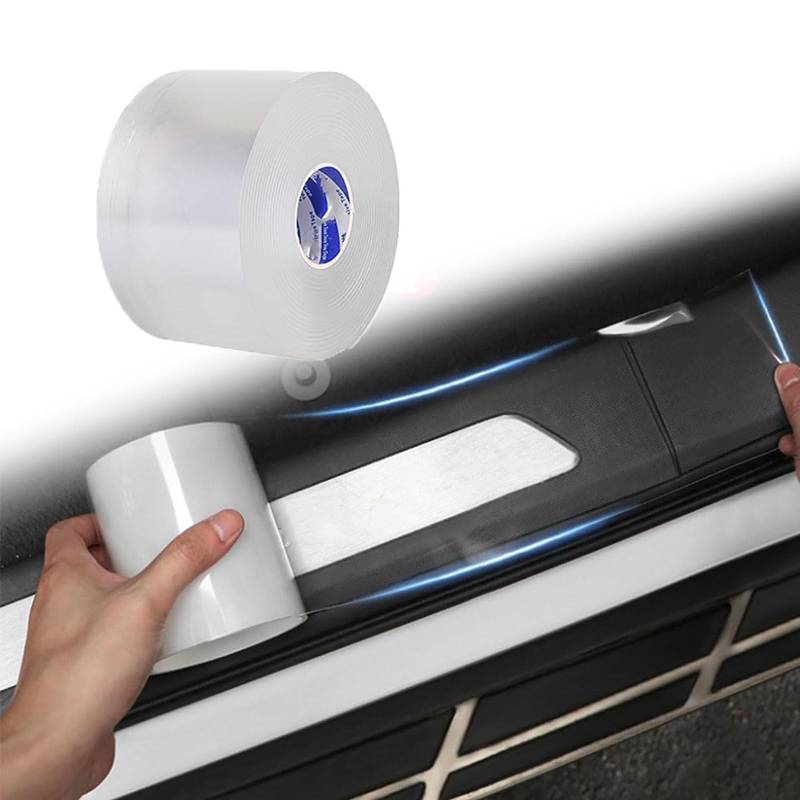 Kompatibel für MG HS ONE ZS, 3M Lange Schutzfolie für die Autotürschwelle, Selbstklebender Klebebandaufkleber mit Kratzschutzstreifen für die Türkante,Transparent-7CM Wide von YPSQQHD