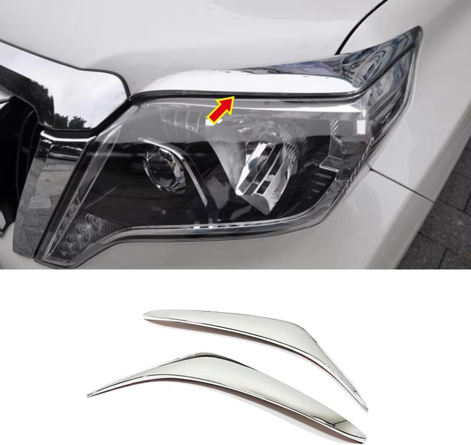 Auto Zierleiste Chrome für Toyota Land Cruiser Prado 150 FJ150 2014 2015 2016 2017 Headlight Eyebrows, Für Nebelschlussleuchte Seiten Fenster Untere Heckstoßstangen Fensterleisten Türleisten Auto Zierleiste Chrome für Toyota Land Cruiser Prado 150 FJ150 2014 2015 2016 2017 Headlight Eyebrows, Für Nebelschlussleuchte Seiten Fenster Untere Heckstoßstangen Fensterleisten Türleisten von YPWWPXQ