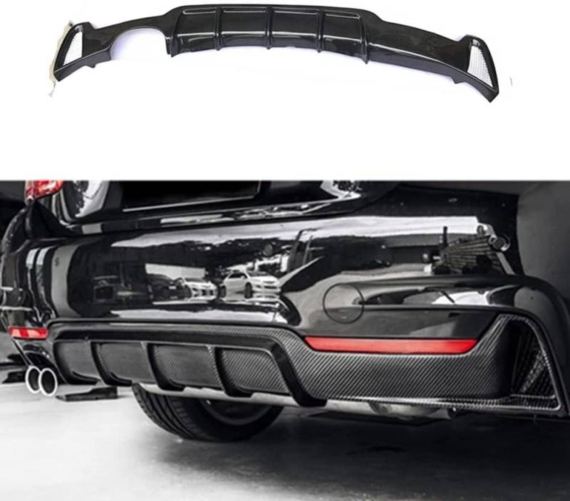 YPZJJBLD Universeller ABS-Heckdiffusor für BMW F32 F33 F36 4Er Sport 2014 2015 2016 2017 2018 2019 2020 einstellbar mit Montage-Kit – verbessert Aerodynamik & sportliches Design von YPZJJBLD