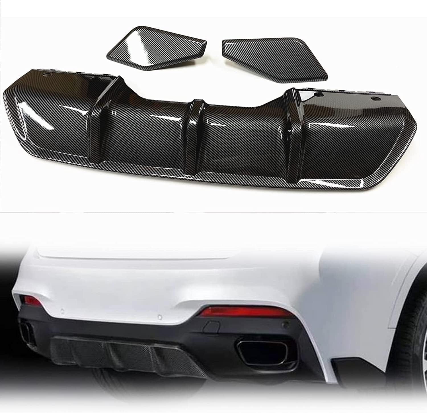 YPZJJBLD Universeller ABS-Heckdiffusor für BMW X6 F16 2015 2016 2017 2018 einstellbar mit Montage-Kit – verbessert Aerodynamik & sportliches Design YPZJJBLD Universeller ABS-Heckdiffusor für BMW X6 F16 2015 2016 2017 2018 einstellbar mit Montage-Kit – verbessert Aerodynamik & sportliches Design von YPZJJBLD