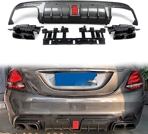 YPZJJBLD Universeller ABS-Heckdiffusor für Benz W205 C63 C43 AMG Limousine 2015 2016 2017 2018 2019-2021 einstellbar mit Montage-Kit – verbessert Aerodynamik & sportliches Design YPZJJBLD Universeller ABS-Heckdiffusor für Benz W205 C63 C43 AMG Limousine 2015 2016 2017 2018 2019-2021 einstellbar mit Montage-Kit – verbessert Aerodynamik & sportliches Design von YPZJJBLD