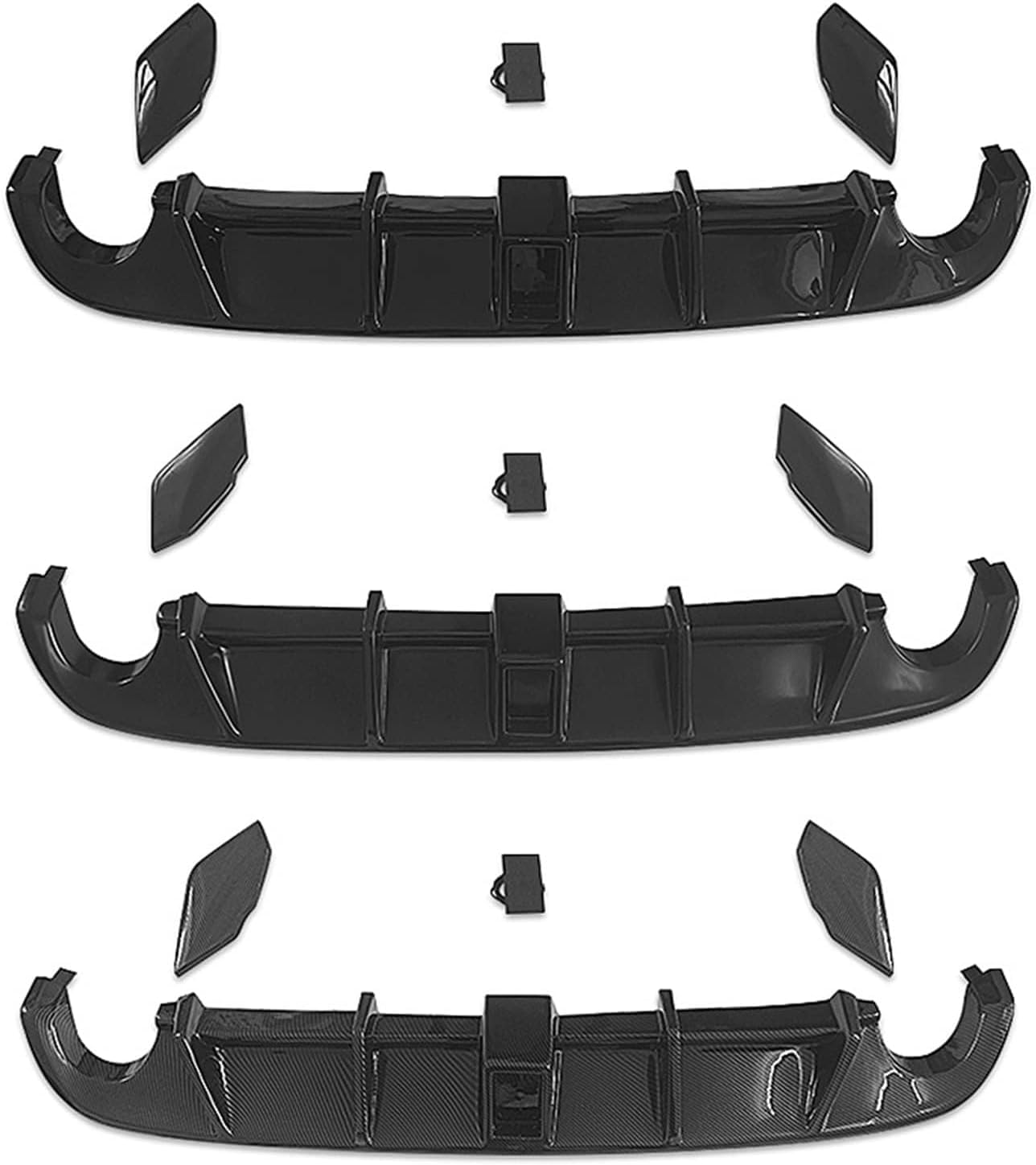 YPZJJBLD Universeller ABS-Heckdiffusor für VW Golf MK Vi GTI 6 GTI MK6 GTI 2.0 GTI 5K1 einstellbar mit Montage-Kit – verbessert Aerodynamik & sportliches Design,C-Carbon Surface YPZJJBLD Universeller ABS-Heckdiffusor für VW Golf MK Vi GTI 6 GTI MK6 GTI 2.0 GTI 5K1 einstellbar mit Montage-Kit – verbessert Aerodynamik & sportliches Design,C-Carbon Surface von YPZJJBLD