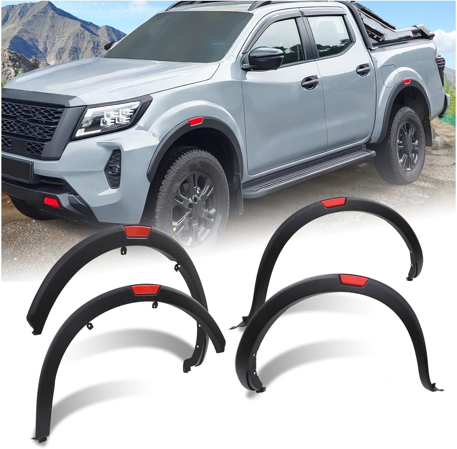 YPZJJBLD Wheelarches-Schutz und Fender Flare für Nissan Navara NP300 Frontie 2021-2023 – Radbogen-Mudguard als Augenbrauen-Schutz YPZJJBLD Wheelarches-Schutz und Fender Flare für Nissan Navara NP300 Frontie 2021-2023 – Radbogen-Mudguard als Augenbrauen-Schutz von YPZJJBLD
