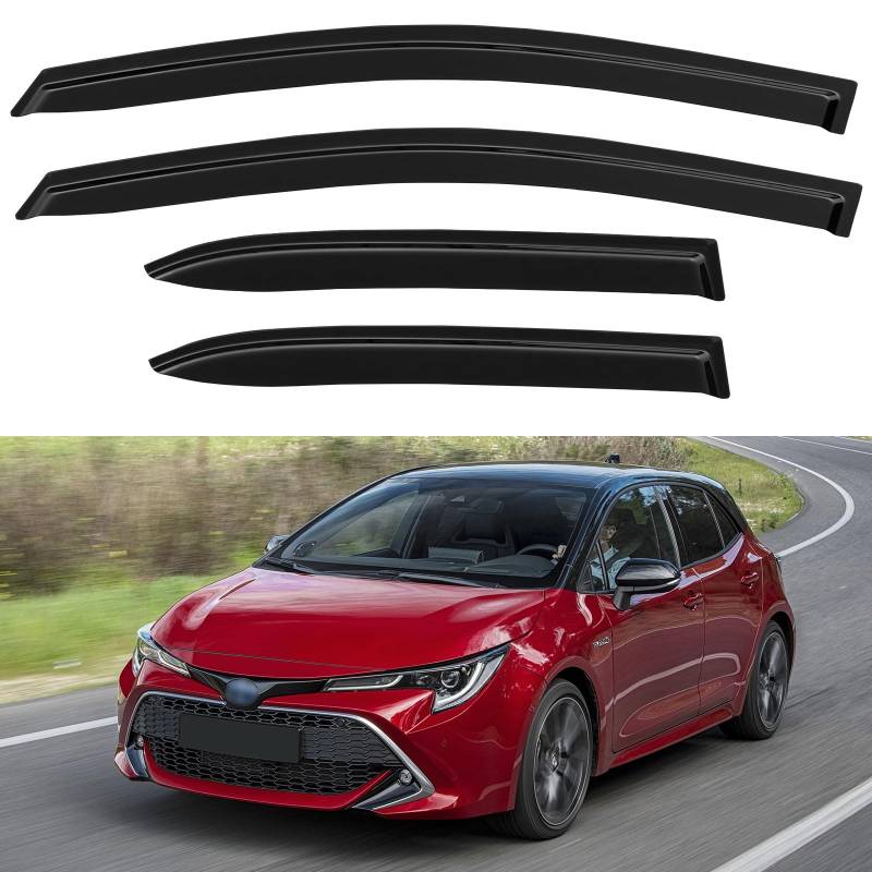 Fenstervisiere Regenschutz für Toyota Corolla Schrägheck 2019 2020 2021 2022 2023 2024 Toyota Corolla Schrägheck, Fenster-Windabweiser für 19 20 21 22 23 24 Corolla von YQAUTEC