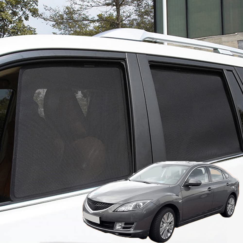 Auto Sonnenschirm Seitenfenster für Mazda 6 Hatchback GH 2007-2013, Magnetisch Sonnenschutz Wärmedämmung Schützen Sie Passagiere Babys Haustiere,Set of 7 PCS von YQINGQ