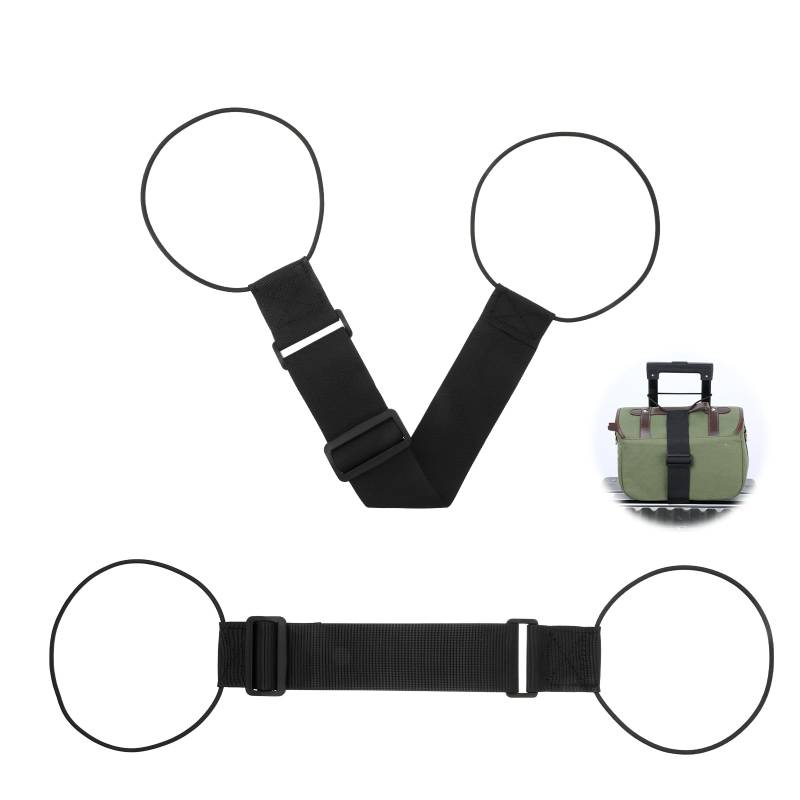 YQQYG 2 Stück, Luggage Strap, Gepäckgurt Verstellbare Reisegurte für Rucksack mit Elastizität zur Sicherung von Taschen auf Koffern von YQQYG
