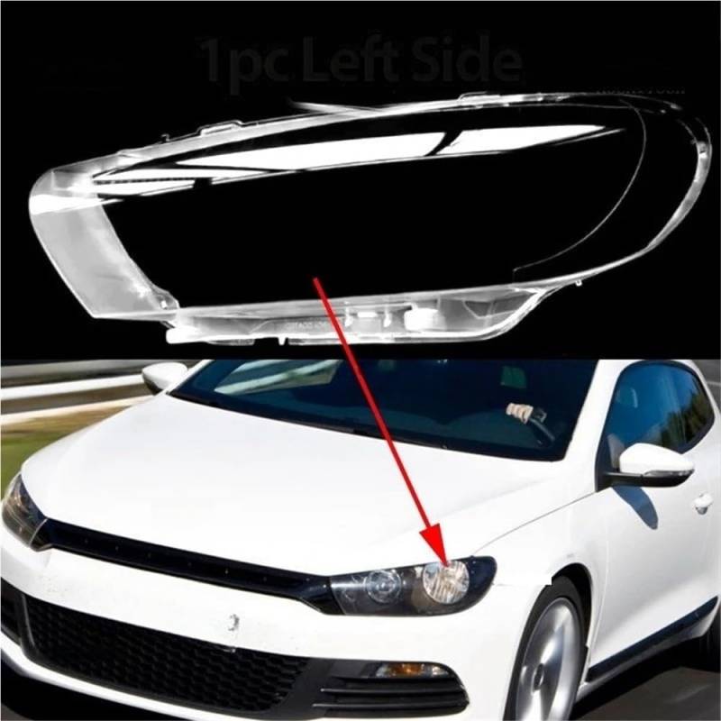 Auto Lampenschirm Auto Scheinwerfer Objektiv Abdeckung Transparent Kopf Licht Lampe Shell Objektiv Licht Schutz Für Scirocco Vor-Facelift 2008-14 Auto Scheinwerferabdeckung von YQZGRD