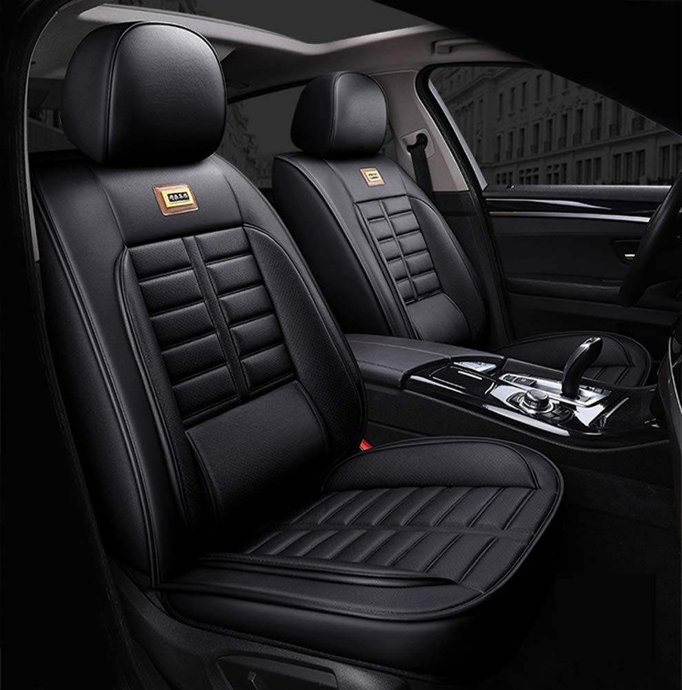 Auto-Sitzbezug, Automovil Leder Autositzabdeckung für Audi A6L Q3 Q5 Q7 S4 A5 A1 A2 A3 A4 B6 b8 B7 A6 c6 A7 A8 Autozubehör Auto-Styling,Schwarz von YRRC