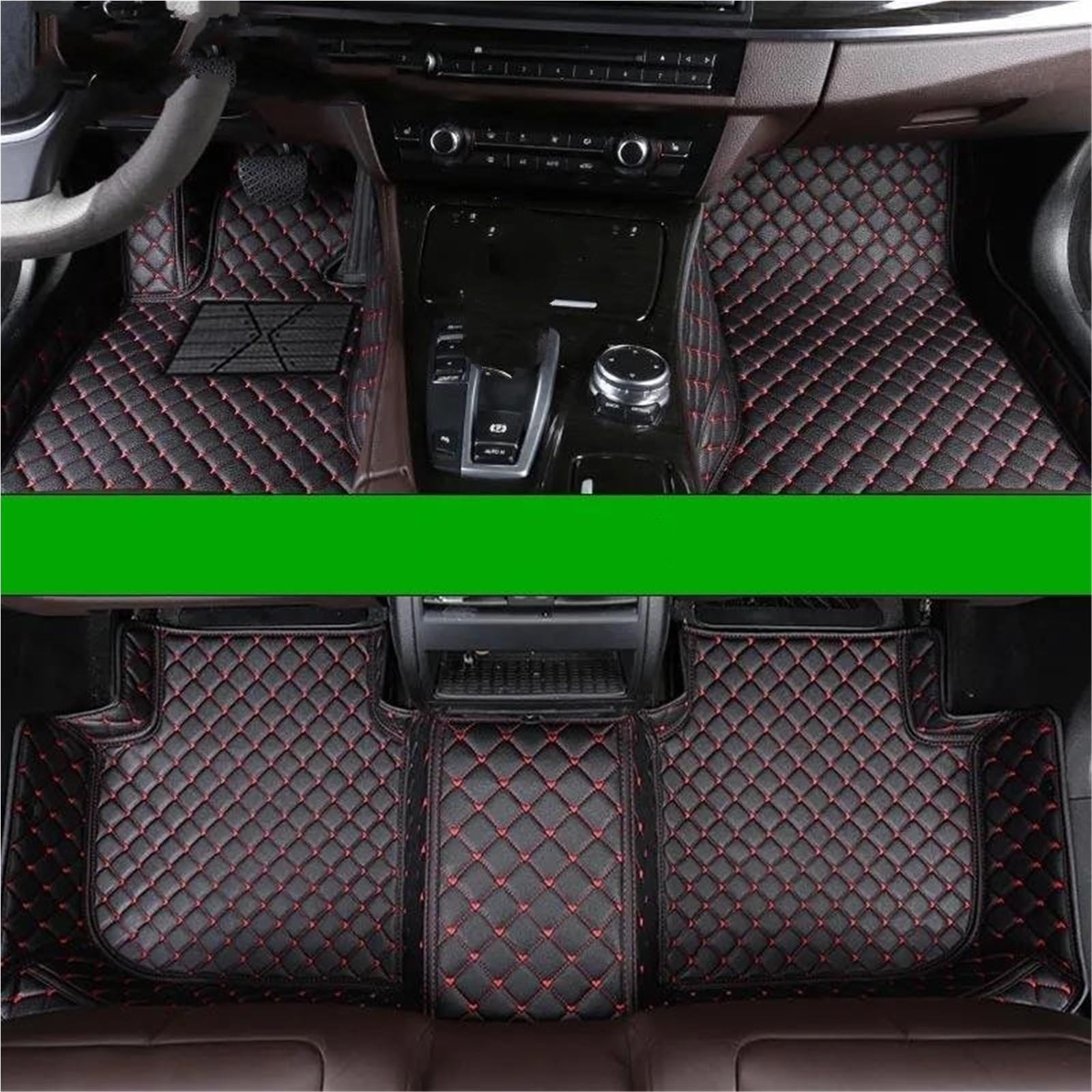 Auto Fußmatten Für 3GT Für Gran Für Turismo Für F34 2012 2013 2014 2015 2016 2017 2018 2019 2020 2021-2023 Auto-Fußmatten Auto-Teppiche Fuß Coche Auto Automatten(Rot) von YSASFZX
