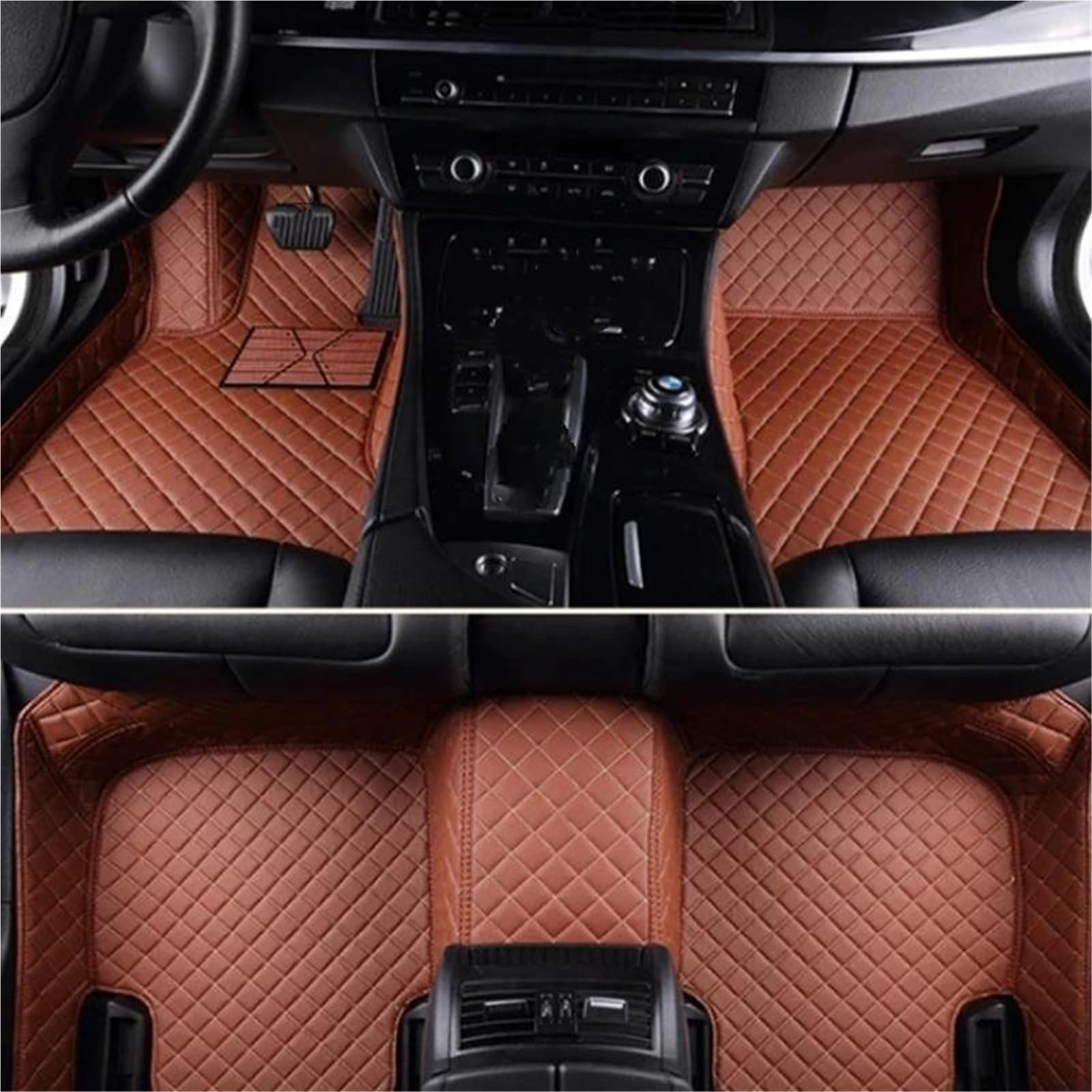 Auto Fußmatten Für A7 Für S7 2010 2011 2012 2013 2014 2015 2016 2017 2018 2019 2020 2021 2022 2023 Auto Fußmatten Auto Teppiche Fuß Coche Zubehör Auto Automatten(Braun,2019-2023) von YSASFZX