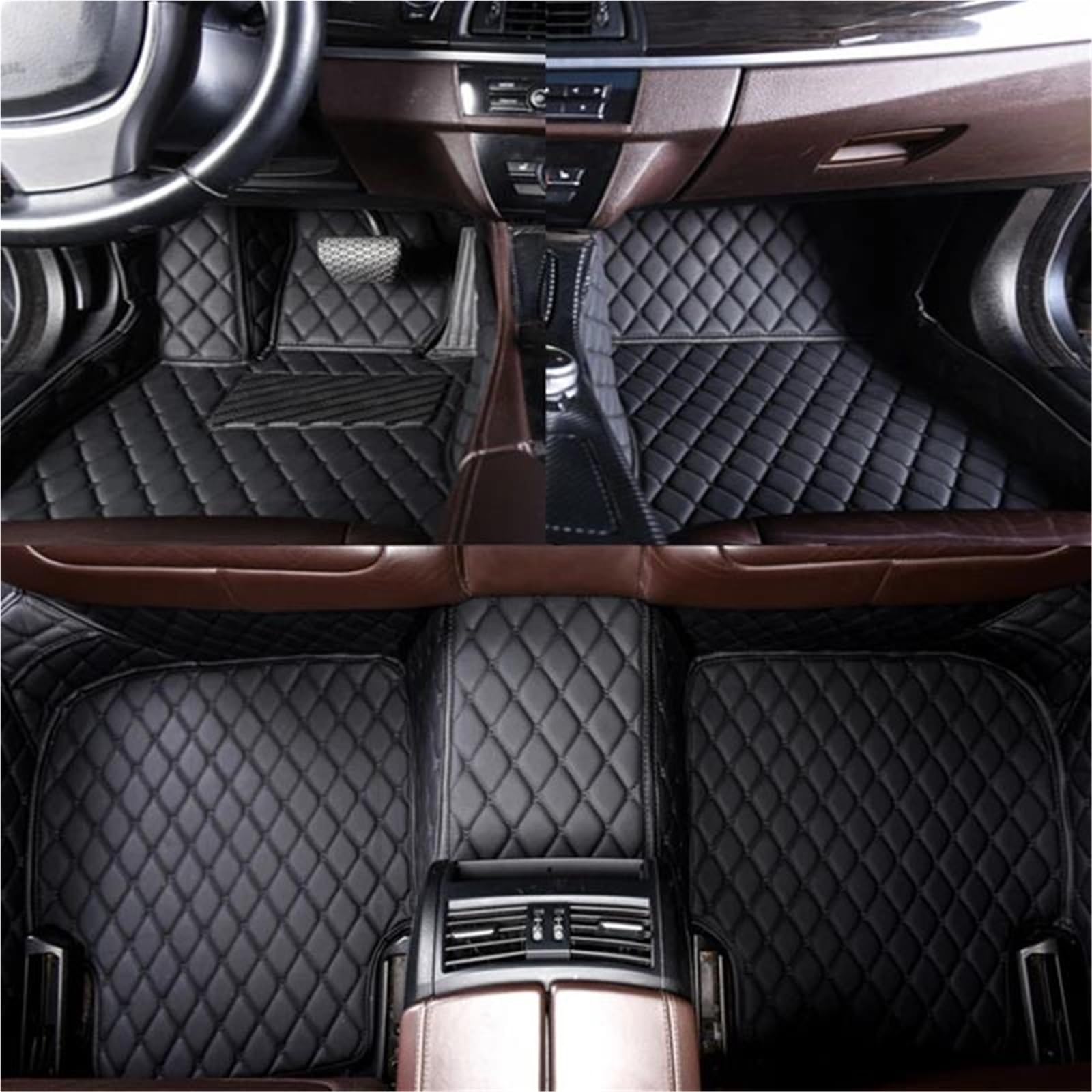 Auto Fußmatten Für A7 Für S7 2010 2011 2012 2013 2014 2015 2016 2017 2018 2019 2020 2021 2022 2023 Auto Fußmatten Auto Teppiche Fuß Coche Zubehör Auto Automatten(Schwarz Schwarz,2019-2023) von YSASFZX
