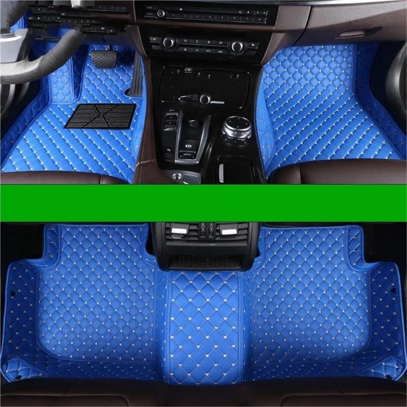 Auto Fußmatten Für Acura Für ZDX 2009 2010 2011 2012 2013 2014 2015 2016 2017 2018 2019 2020 2021 2022 2023 Auto Fußmatten Auto Teppiche Fuß Coche Auto Automatten(Blau) von YSASFZX