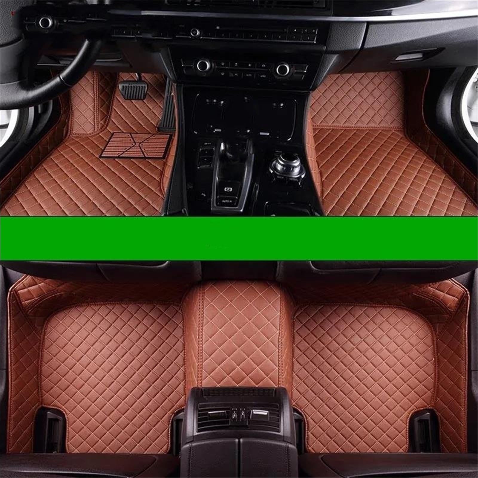 Auto Fußmatten Für Acura Für ZDX 2009 2010 2011 2012 2013 2014 2015 2016 2017 2018 2019 2020 2021 2022 2023 Auto Fußmatten Auto Teppiche Fuß Coche Auto Automatten(Braun) von YSASFZX