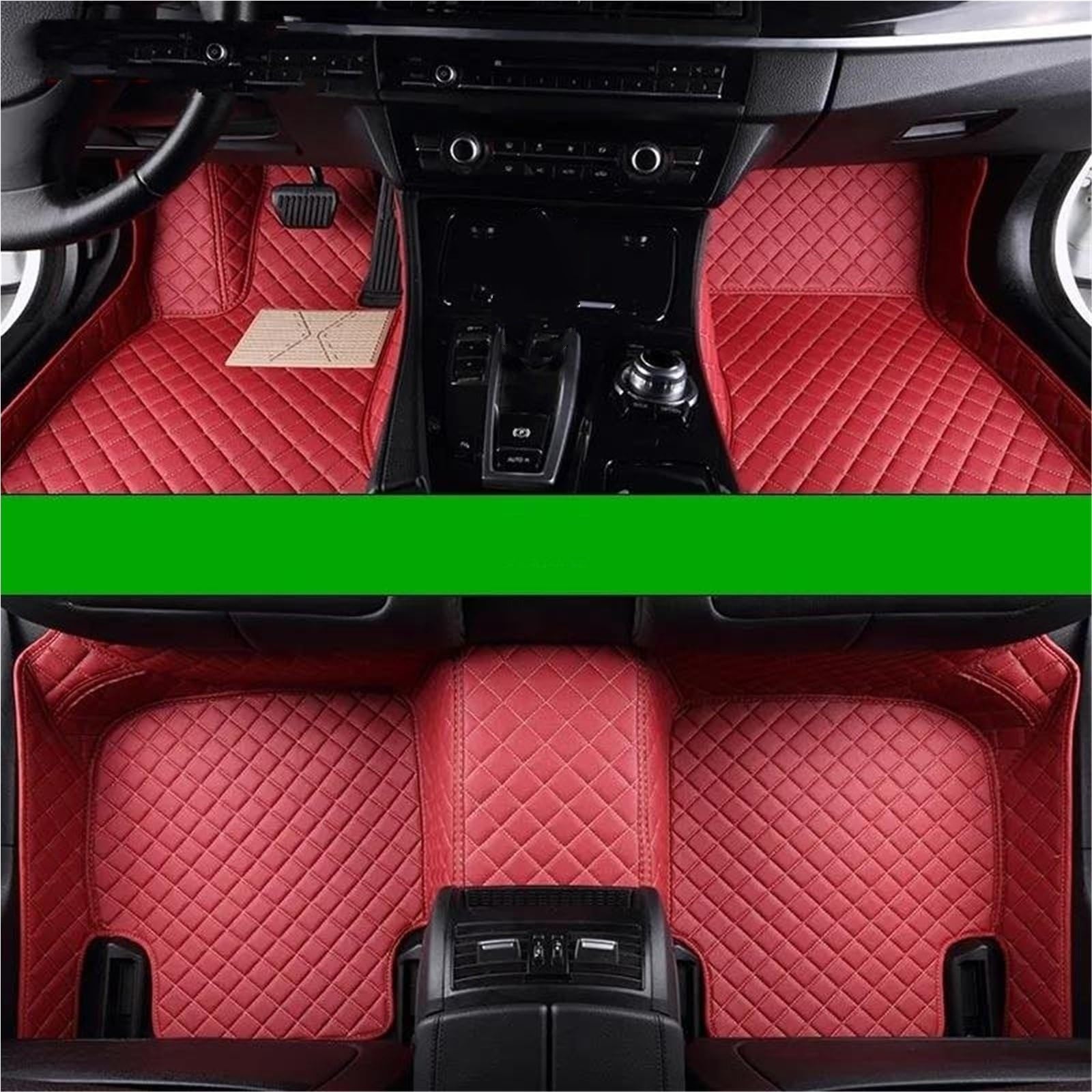 Auto Fußmatten Für Acura Für ZDX 2009 2010 2011 2012 2013 2014 2015 2016 2017 2018 2019 2020 2021 2022 2023 Auto Fußmatten Auto Teppiche Fuß Coche Auto Automatten(Rot) von YSASFZX
