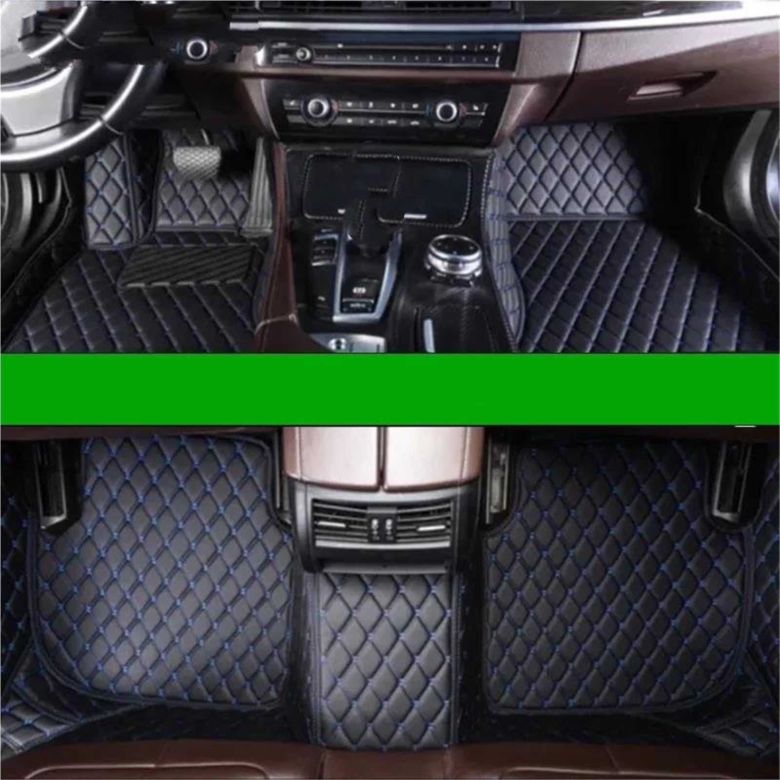 Auto Fußmatten Für Acura Für ZDX 2009 2010 2011 2012 2013 2014 2015 2016 2017 2018 2019 2020 2021 2022 2023 Auto Fußmatten Auto Teppiche Fuß Coche Auto Automatten(Schwarz Blau) von YSASFZX