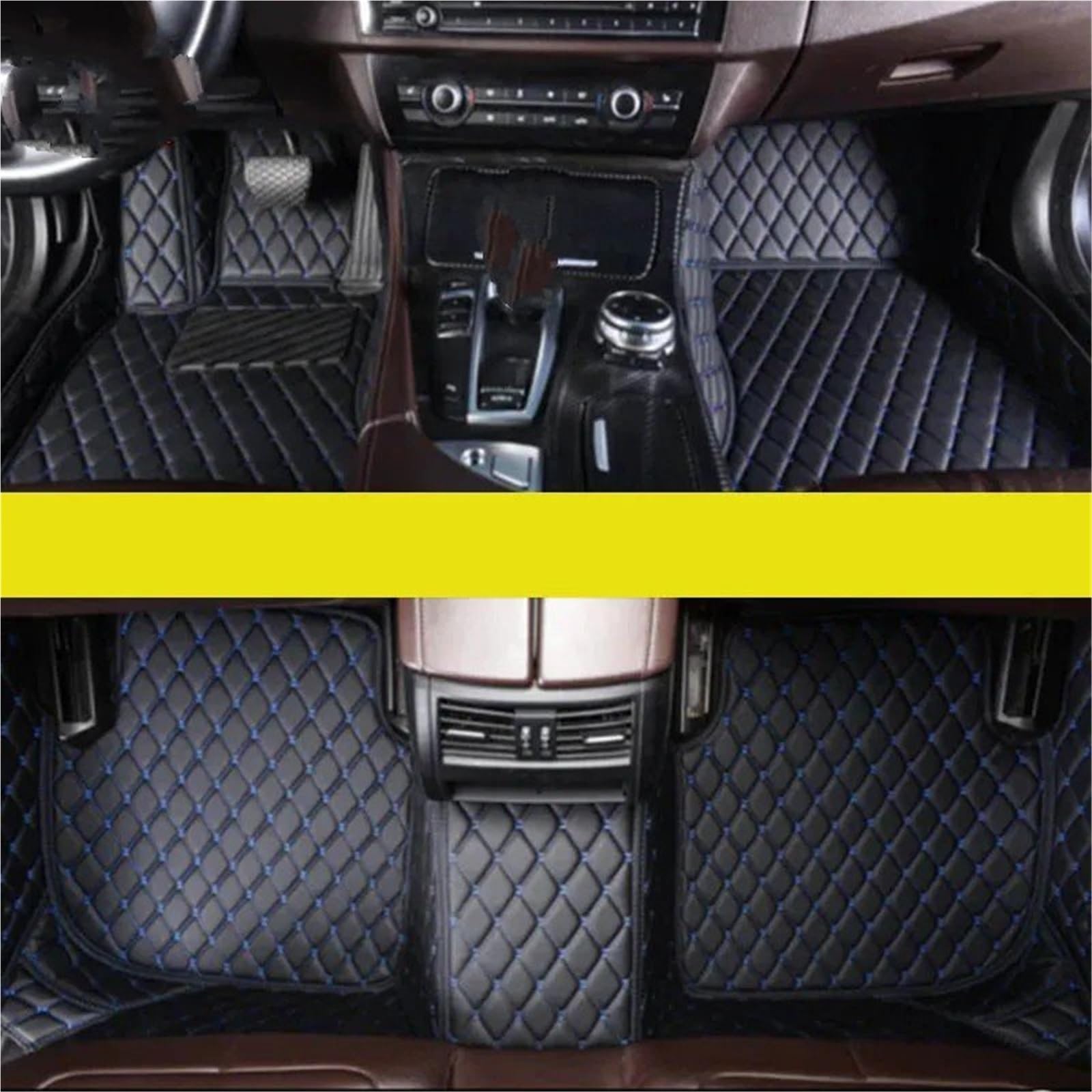 Auto Fußmatten Für Captur 2013 2014 2015 2016 2017 2018 2019 2020 2021 2022 2023 Auto Fußmatten Auto Teppiche Fuß Coche Zubehör Auto Automatten(Schwarz Blau,2018-2023) von YSASFZX