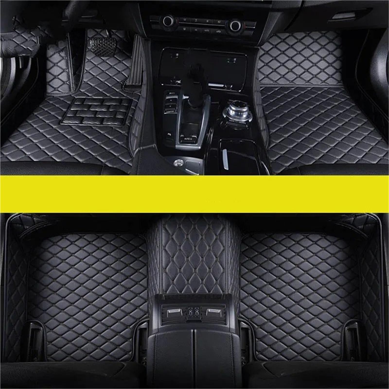Auto Fußmatten Für SQ5 2012 2013 2014 2015 2016 2017 2018 2019 2020 2021 2022 2023 Auto Fußmatten Auto Teppiche Fuß Coche Zubehör Auto Automatten(Alles schwarz,2012-2020) von YSASFZX