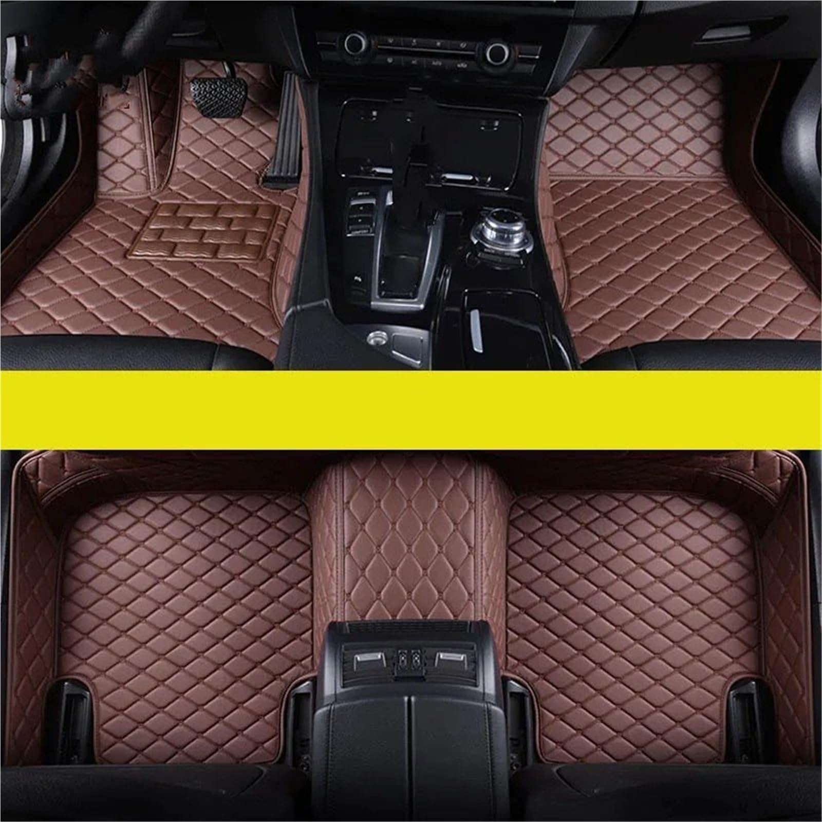 Auto Fußmatten Für SQ5 2012 2013 2014 2015 2016 2017 2018 2019 2020 2021 2022 2023 Auto Fußmatten Auto Teppiche Fuß Coche Zubehör Auto Automatten(Kaffee,2021-2023) von YSASFZX