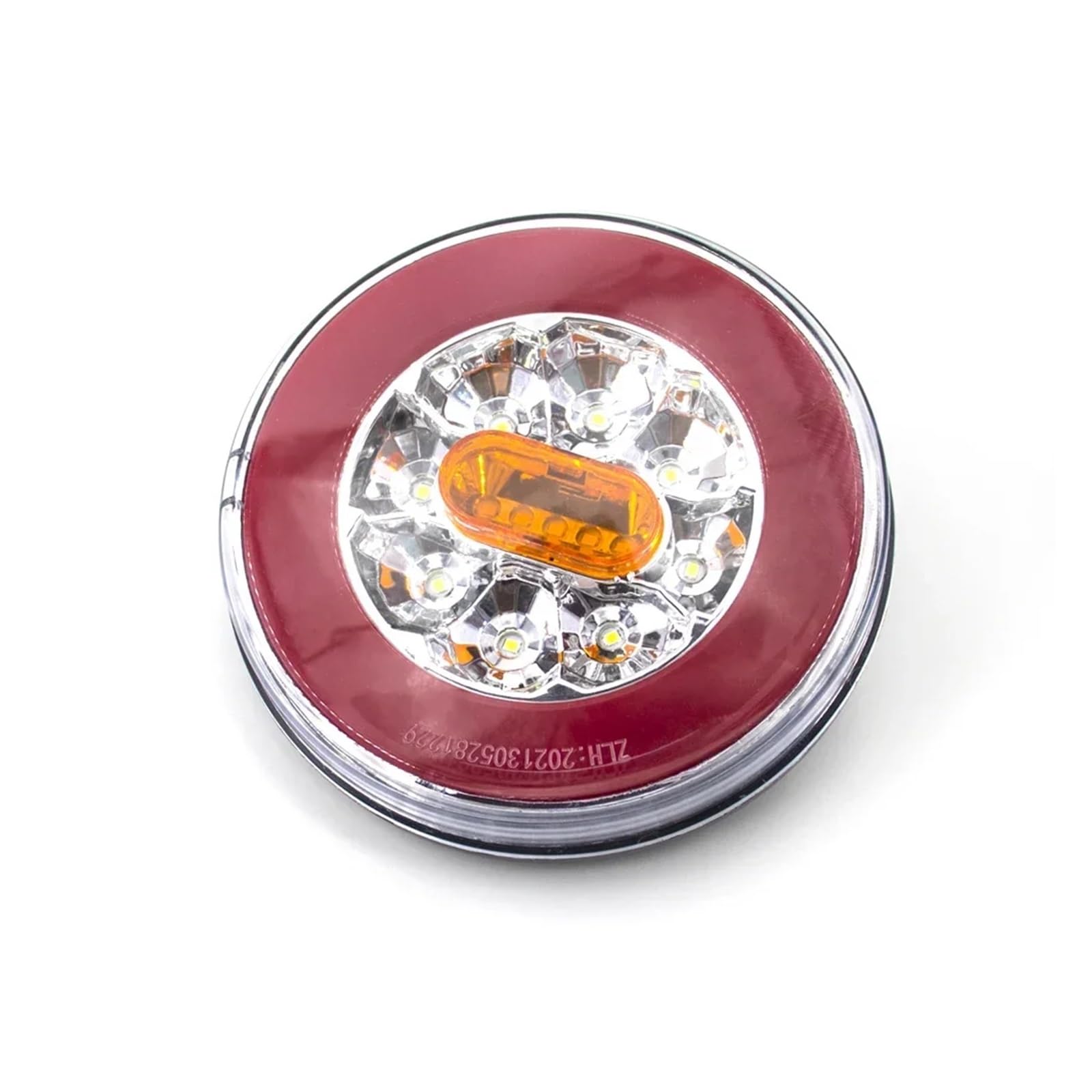 YSASFZX Auto Rücklichter 1/2/4x Round 12V 24V Trailer Truck Dynamic Rear Tail Running Trun Signal Reverse Brake Stop Lamp For Caravan Lorry Tractor Rücklicht(One) von YSASFZX
