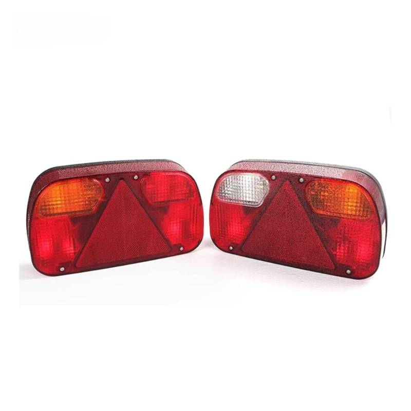 YSASFZX Auto Rücklichter 1 Set 12V 5.5m 13 Pin Car Truck Tail Light Rear Stop Brake Stop Light Signal Lamp Number Plate Reflector Trailer For Caravan Rücklicht(Two lights) von YSASFZX