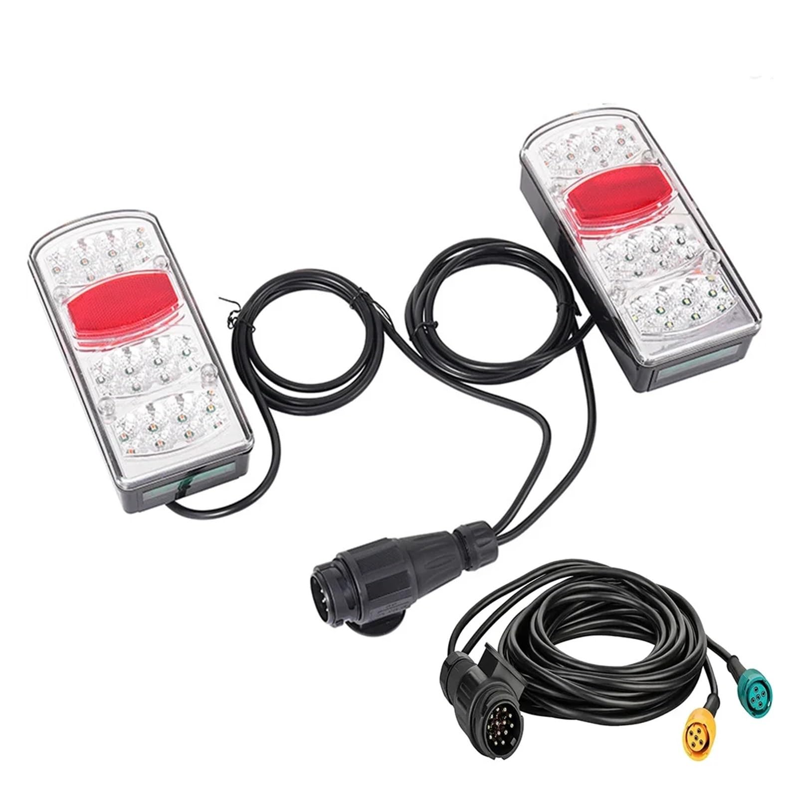 YSASFZX Auto Rücklichter 1 Set 12V Truck Trailer Rear Tail Light 5.5 M Cable 13 Pin Plug Wiring Harness Brake Stop Light Signal Lamp Rücklicht YSASFZX Auto Rücklichter 1 Set 12V Truck Trailer Rear Tail Light 5.5 M Cable 13 Pin Plug Wiring Harness Brake Stop Light Signal Lamp Rücklicht von YSASFZX