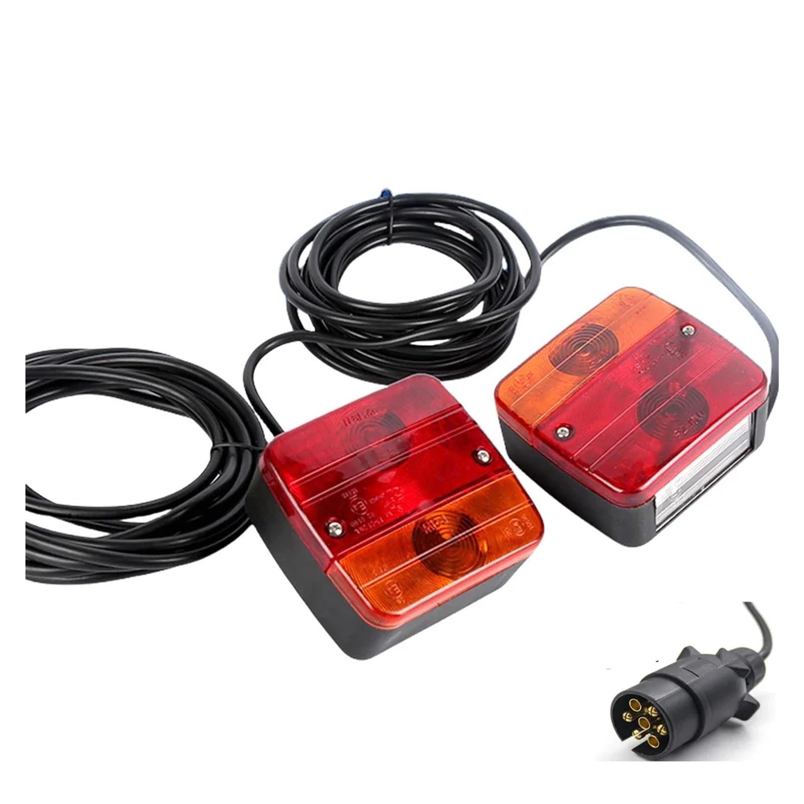 YSASFZX Auto Rücklichter 1 Set 7 Pin Plug 12V 10m Trailer Truck Rear Towing Lightboard Tail Light Kit Stop Indicator License Number Plate Reflector Rücklicht YSASFZX Auto Rücklichter 1 Set 7 Pin Plug 12V 10m Trailer Truck Rear Towing Lightboard Tail Light Kit Stop Indicator License Number Plate Reflector Rücklicht von YSASFZX