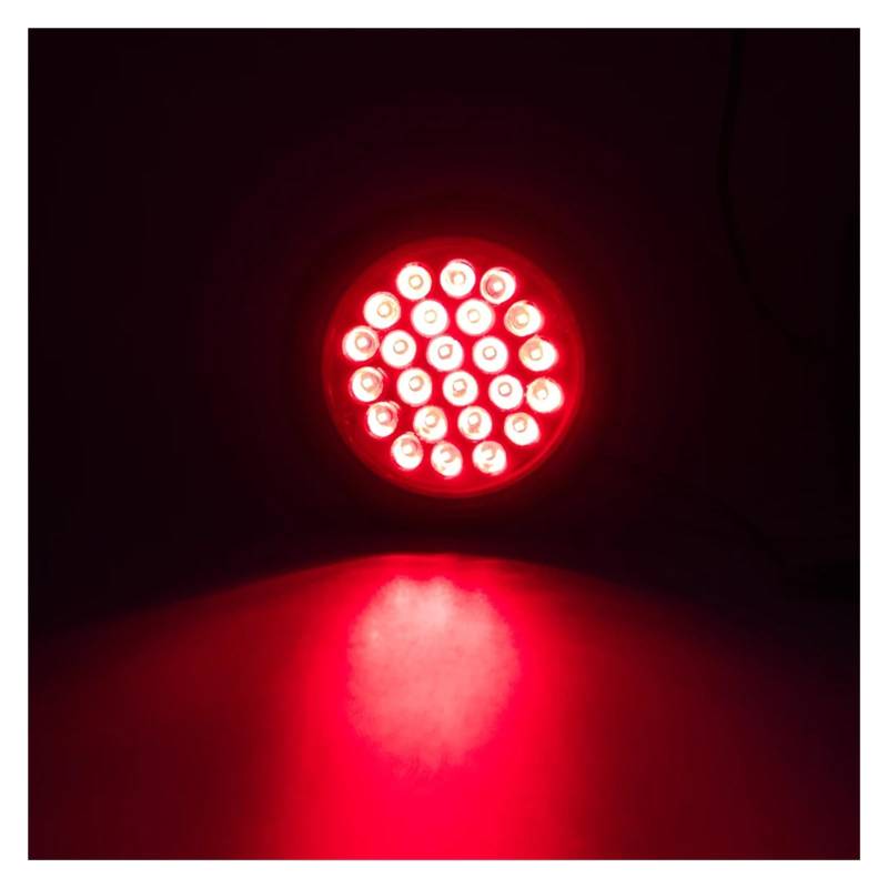 YSASFZX Auto Rücklichter 12V 24V 24 Round Rear Tail Light Turn Signal Brake Stop Warning Reverse Indicator Car Truck Trailer Reflector Rücklicht von YSASFZX