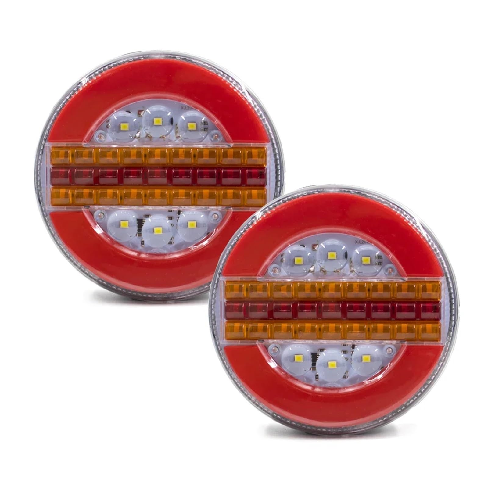 YSASFZX Auto Rücklichter 2pcs 12V 24V Round Trailer TailLight With Brake Light Turn Signal Light Hamburger TailLight Truck Bus Caravan Lorry Rücklicht YSASFZX Auto Rücklichter 2pcs 12V 24V Round Trailer TailLight With Brake Light Turn Signal Light Hamburger TailLight Truck Bus Caravan Lorry Rücklicht von YSASFZX