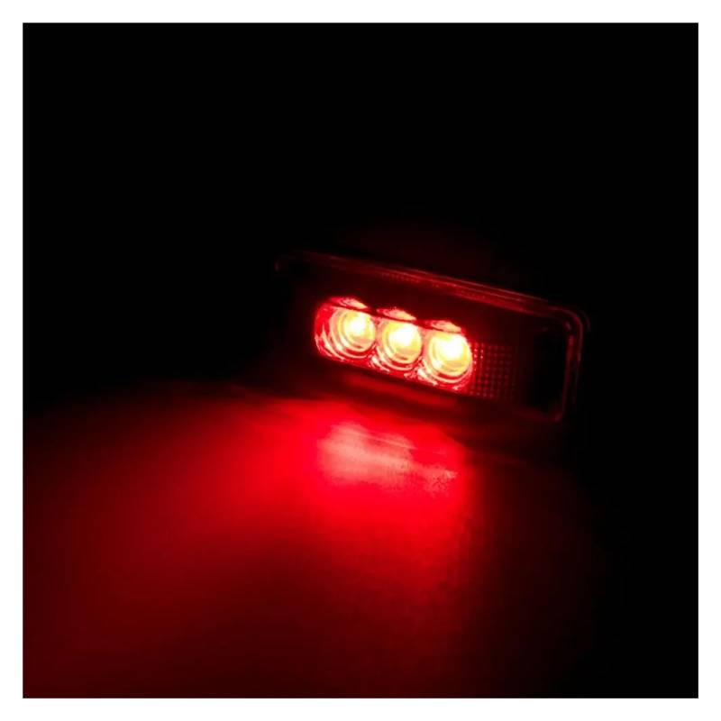 YSASFZX Auto Rücklichter 2x 12V 24V 3 Side Marker Clearance Tail Light Warning Signal Brake Indicator Trailer Lamp Pickup Truck Lorry Rücklicht(Rot) von YSASFZX
