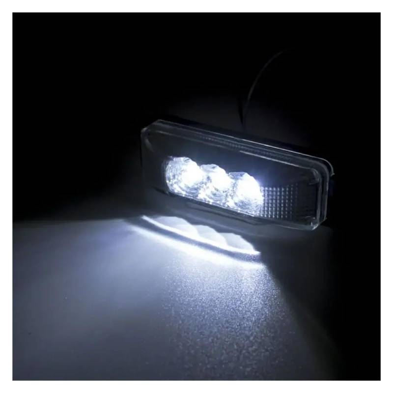 YSASFZX Auto Rücklichter 2x 12V 24V 3 Side Marker Clearance Tail Light Warning Signal Brake Indicator Trailer Lamp Pickup Truck Lorry Rücklicht(WEISS) von YSASFZX