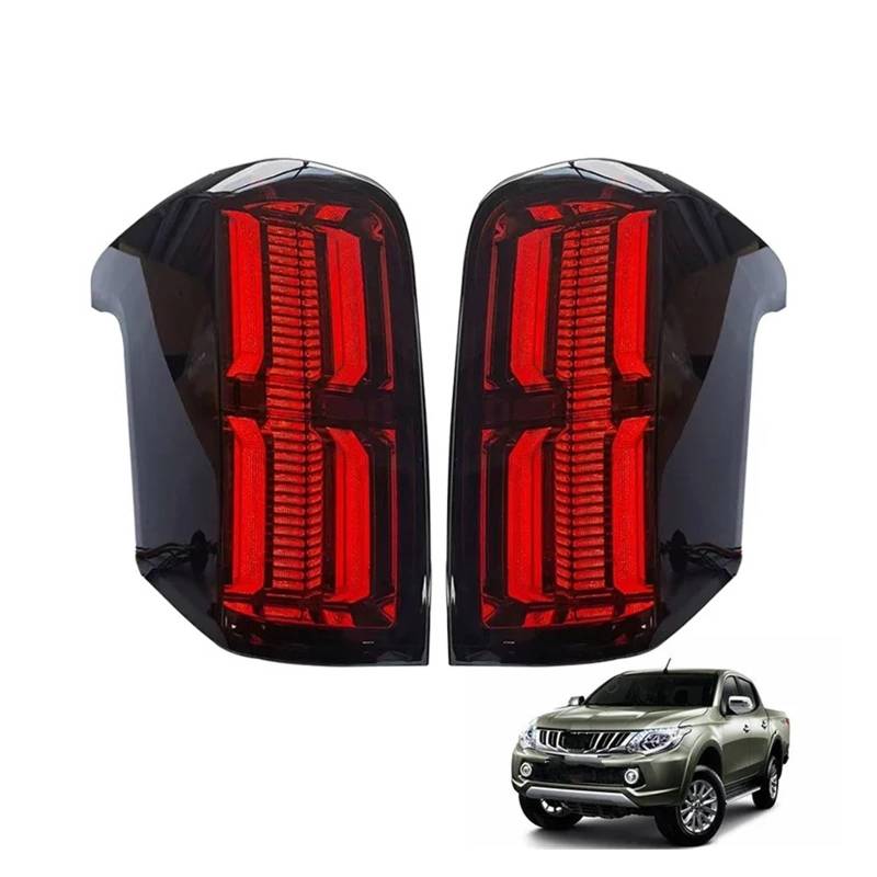 YSASFZX Auto Rücklichter Retrofit Rückleuchten Für MITSUBISHI Für TRITON L200 2015-2018 Pickup Aussehen Zubehör Bremse Warnung Licht Montage von YSASFZX