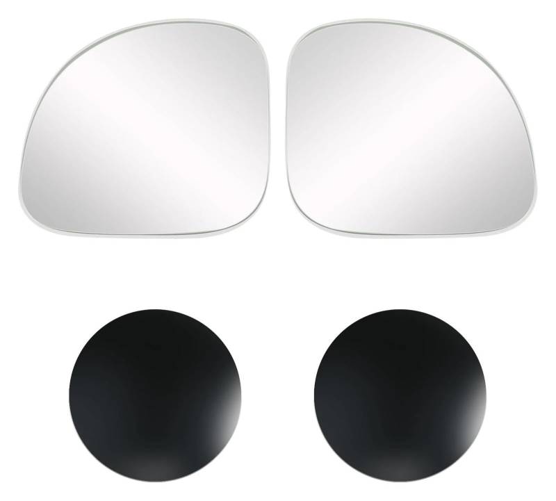 Ersatz Spiegel Glas Auto Außenspiegel Glas Toter Winkel Spiegel Rahmenlos Hilfs Rückspiegel Universal Weitwinkel von YSBVBLRMRV