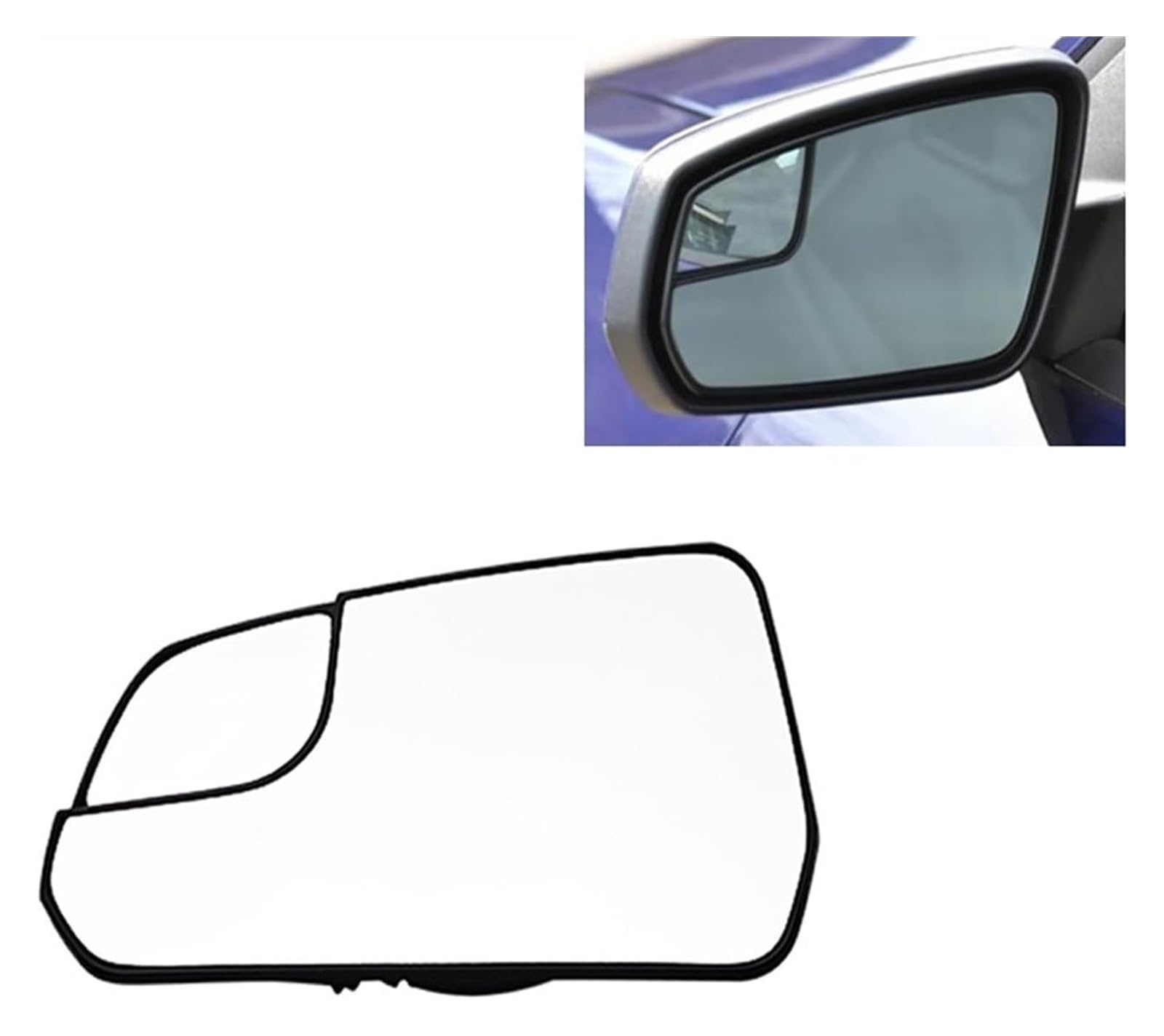 Ersatz Spiegel Glas Für Mustang 2015 2016 2017 2018 2019 Konvexen Flügel Spiegel Glas Rückspiegel Auto Seite Linse Mit Heizung(Left) von YSBVBLRMRV