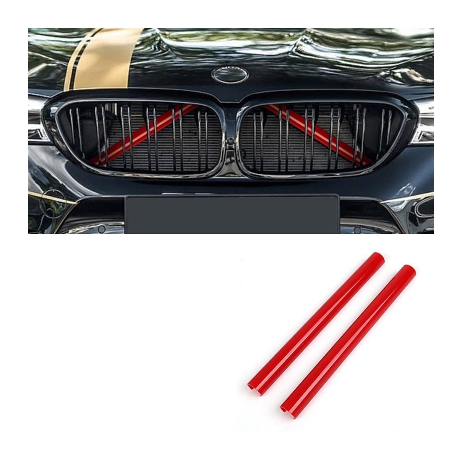 Front Grill Grills Auto Sport Styling Dekoration Zubehör Auto Kühlergrill Zierleisten Für F30 F31 F32 F33 F34 F36 F20 F21 F22 F23 G29(Red 2Pcs) von YSBVBLRMRV