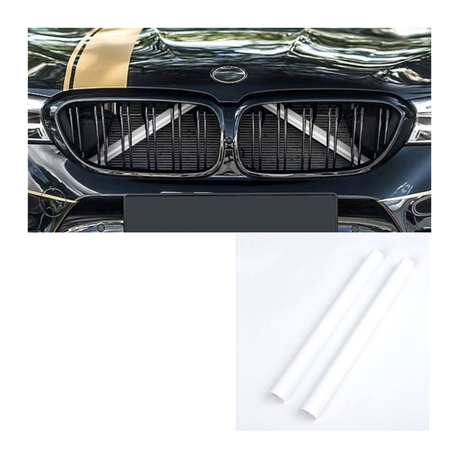 Front Grill Grills Auto-Sport-Styling-Dekorationszubehör EIN Paar Auto-Kühlergrill-Zierleisten Für F30 F31 F32 F33 F34 F36 F20 F21 F22 F23 G29(White 2Pcs) von YSBVBLRMRV