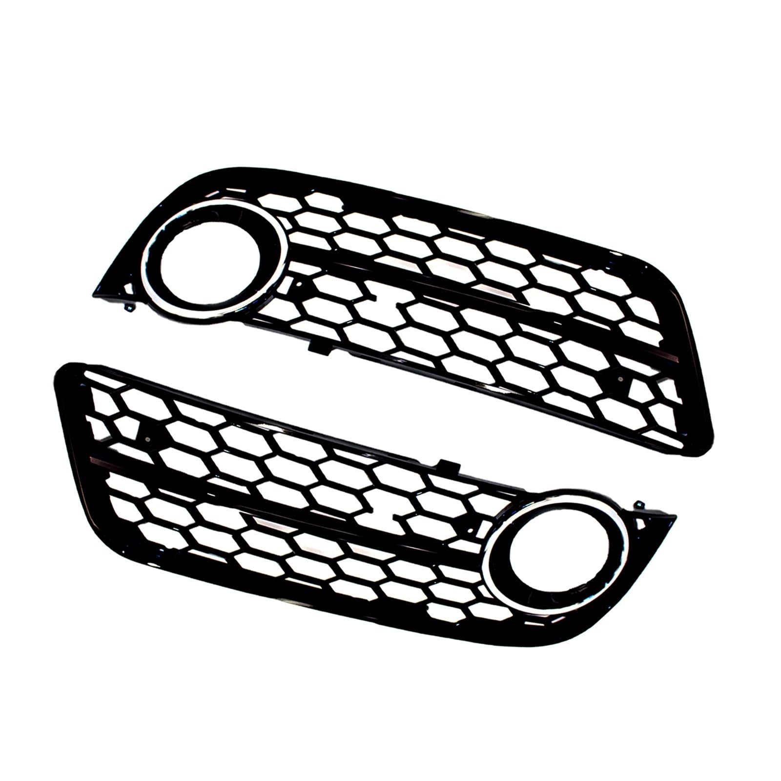 Front Grill Grills Auto Vorne Links Rechts Stoßstange Nebelscheinwerfer Untere Kühlergrillabdeckung Für A5 2008 2009 2010 2011(Chrome Trim) von YSBVBLRMRV