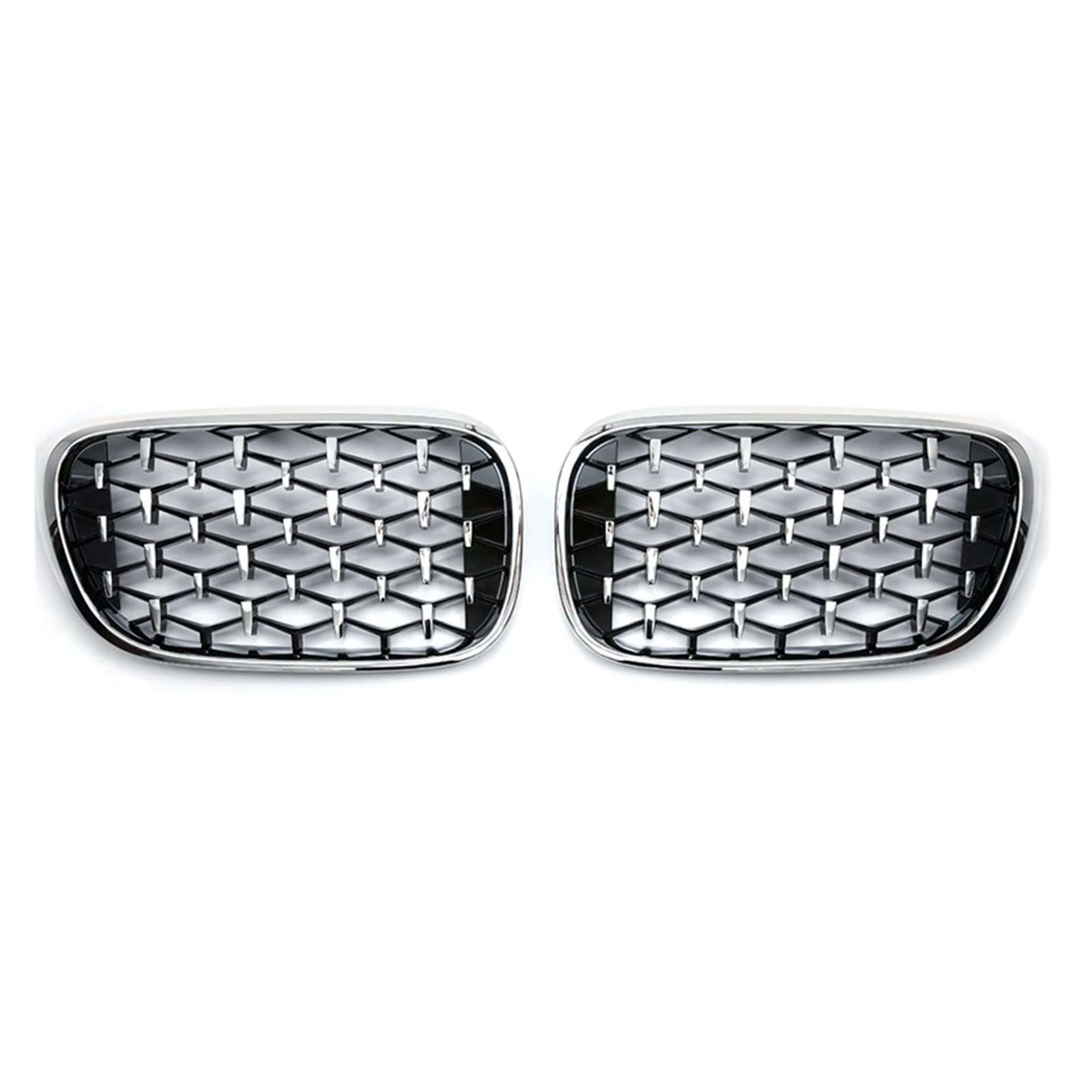 Front Grill Grills Für 7er G11 G12 2016-2020 Nierengitter Im Diamond-Stil, Renngitter, Ersatzteile, Zubehör, Auto-Styling(Full Silver) von YSBVBLRMRV