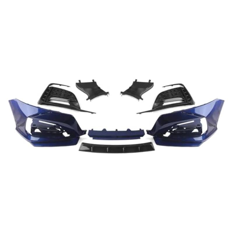 Front Grill Grills Für A&ccord 10th 2018-2021 Frontschürze Surround Moulding Trim Gehäuse Ansaughaube Splitter Spoiler Kit Nierengitter(Blau) von YSBVBLRMRV