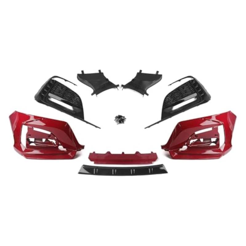 Front Grill Grills Für A&ccord 10th 2018-2021 Frontschürze Surround Moulding Trim Gehäuse Ansaughaube Splitter Spoiler Kit Nierengitter(rot) von YSBVBLRMRV
